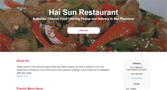 Desktop Screenshot of haisunrestaurant.net